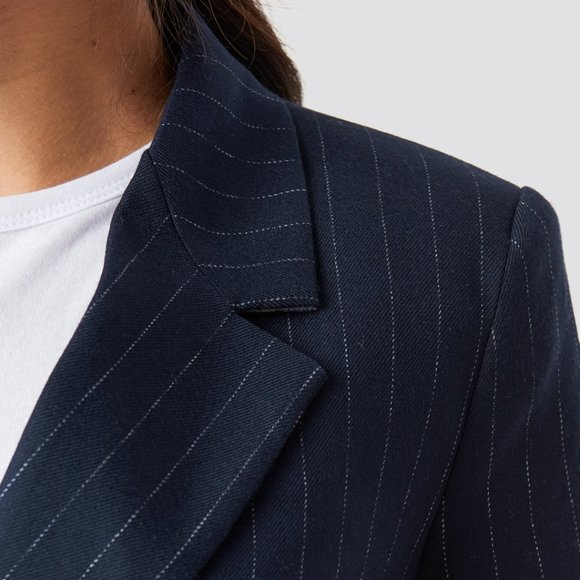 navy pinstripe blazer - Picture 3 of 7